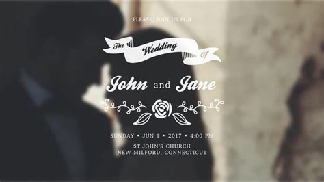 Canada wedding invitation video templates after effects free download