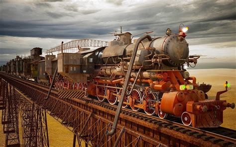Steampunk Train Concept Art