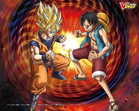 Goku And Luffy Dragon Ball Z Fan Art 35961800 Fanpop