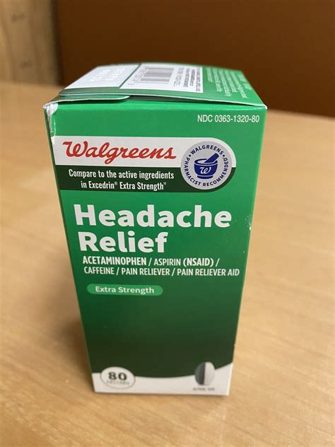 Walgreens Extra Strength Headache Relief 80 Geltabs Compare To Excedrin ~082024 311917208268 Ebay
