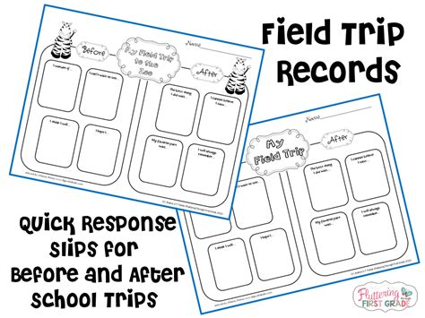 Field Trip Writing Record Freebie Fluttering Through First Grade