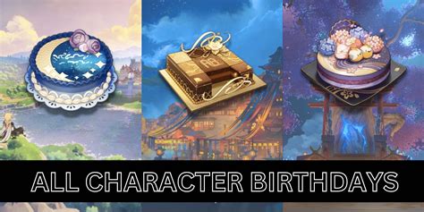 Genshin Impact Every Playable Characters Birthday