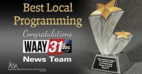 Waay 31 Honored For Best Local Programming By Alabama Broadcasters