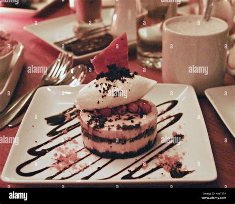 Gourmet Desserts Served At Exclusive Five Star Restaurant In New York
