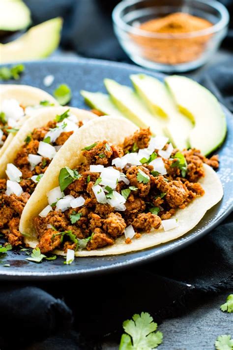 Ground turkey or even sausage would work nicely in this dish. Ground Turkey Tacos with Soft Corn Tortillas | Recipe ...