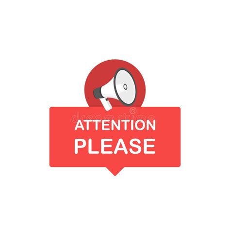Attention Please Symbols With Megaphone Royalty Free Vector