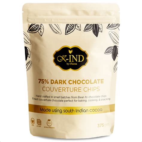 75 Percent Dark Chocolate Couverture Chips Manufacturersupplierandhra