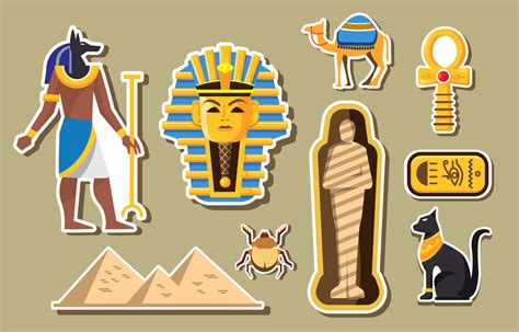 Ancient Egyptian Culture Sticker Collection 8099299 Vector Art At Vecteezy