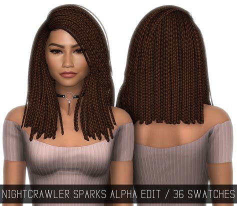 Simpliciaty Nightcrawler`s Sparks Hair Retextured Sims 4 Hairs