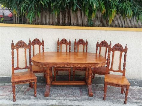 6 Seater Narra Dining Table Set Furniture And Home Living Furniture