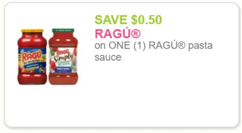 Rare Ragu Sauce Printable Coupon Deal Ideas