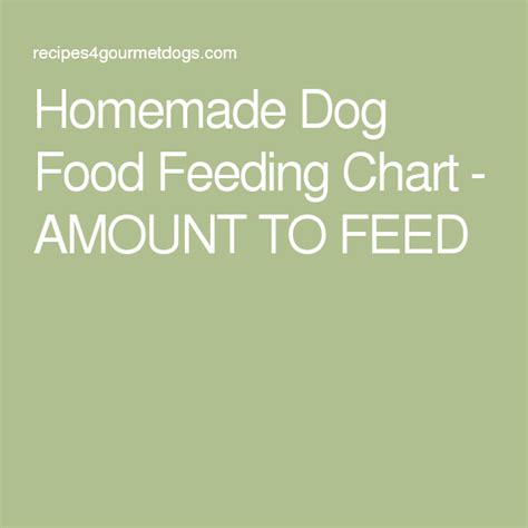 It's best to set up a schedule and divide the daily calorie and nutrition requirements into several small. Homemade Dog Food Feeding Chart - AMOUNT TO FEED | Dog ...