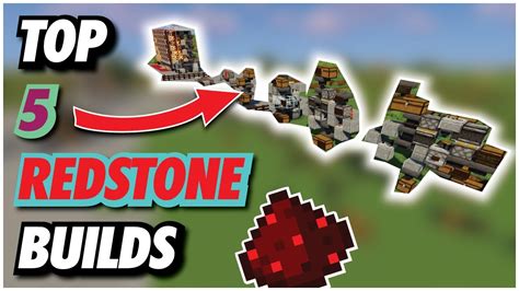 Minecraft Top 5 Redstone Builds Minecraft Essentials Youtube