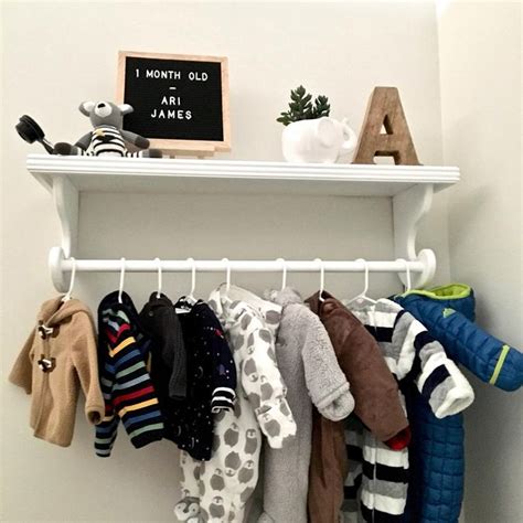 Nursery Hanging Shelf Hanging Baby Clothes Rack Shelf With Etsy