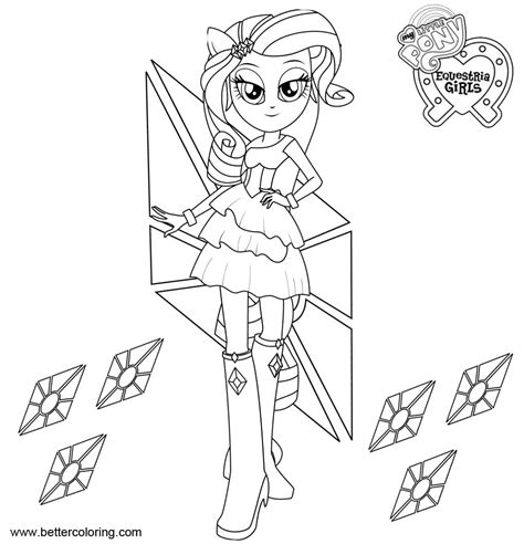 Rarity From My Little Pony Equestria Girls Coloring Pages Free