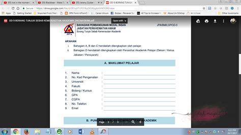 Senarai semak dokumen temu duga bagi permohonan ke jawatan. Senarai Semak Borang Tunjuk Sebab Kemerosotan Akademik JPA ...