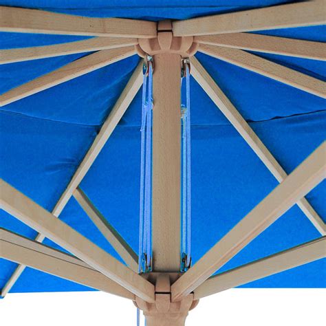 13ft Patio German Wooden Umbrella Wood Pole Outdoor Beach Yard Cafe Garden Shade Ebay