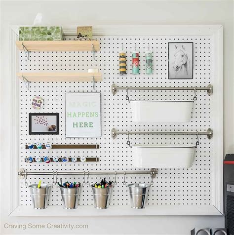 How To Build A Pegboard Craft Supplies Pegboard Organizer