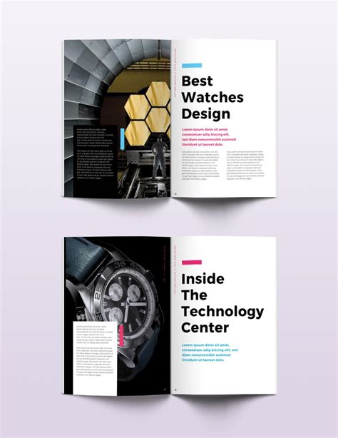 Design And Tech Magazine Template In Psd Illustrator Indesign