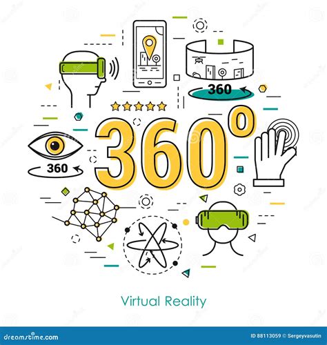 360 Degree Overview Icons Vector Illustration 77821610
