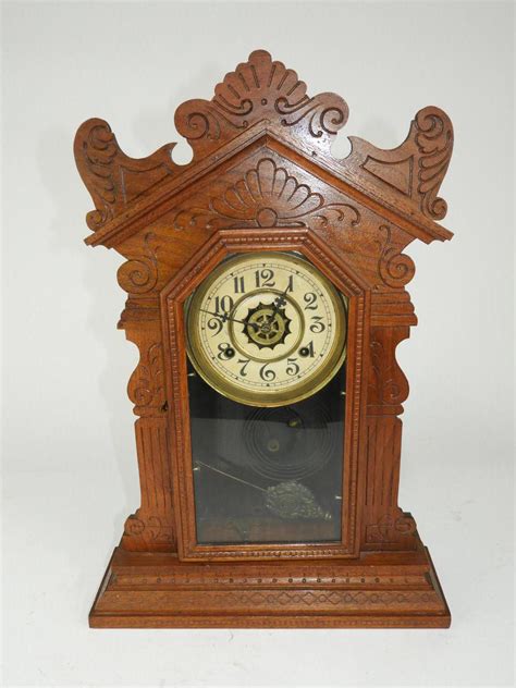 Murrays Auctioneers Lot 42 19th Century Walnut Mantle Clock