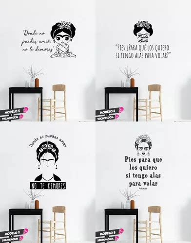 Viniloss Decorativos Frase Frida Kahlo Textos Varios Modelos En