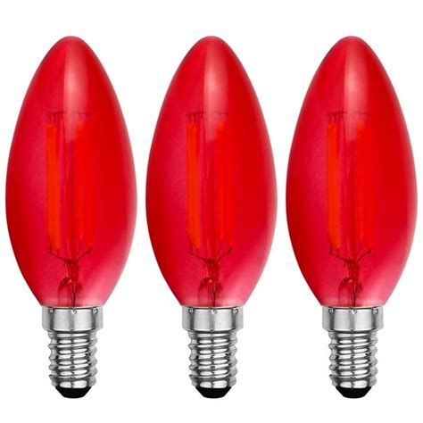 Luxrite Colored Led Red Light Bulb 4w Dimmable Led Filament Bulb Ul