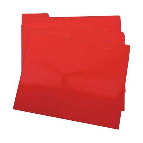 Red File Folders Stationery 12 Pieces