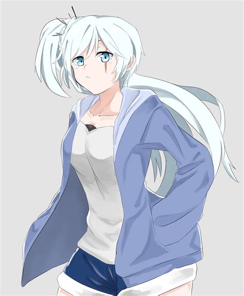 White Hair Anime Girl Hoodie