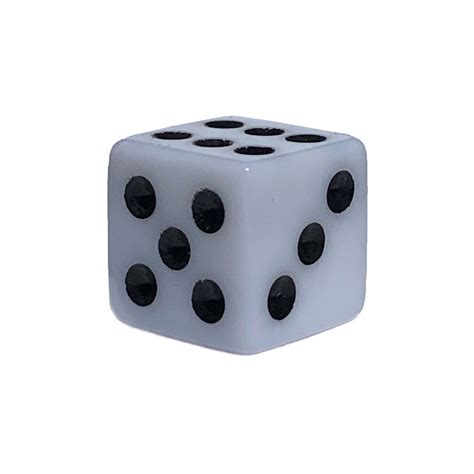 16mm White Dice With Black Pips Rolco Games