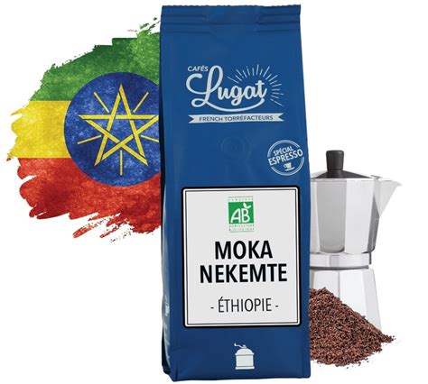 250g Moka Nekemte Ethiopian Ground Coffee For Moka Pots By Cafés Lugat