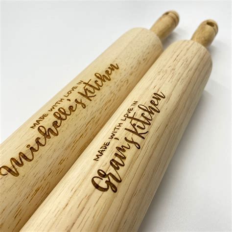 Rolling Pin For Baking Custom Wood Roller Wood Pasta Etsy