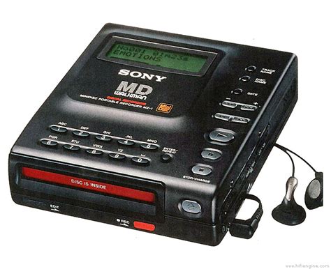 Sony Mz 1 Manual Minidisc Portable Recorder Hifi Engine
