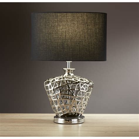 Searchlight Lighting Decorative Table Lamp In Chrome Finish With Black