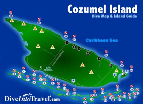 Cozumel Maps Scuba Diving In Cozumel Mexico Cozumel Dive Shops