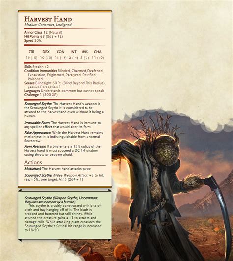 Harvest Hand Scrounged Scythe Dandd Dungeons And Dragons Dnd