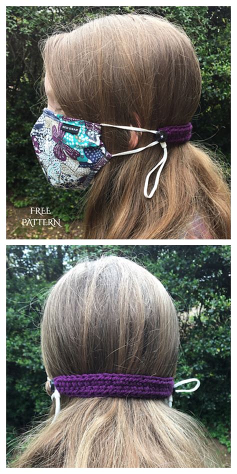 It can help contain water droplets from your nose and mouth so you are less likely to spread the virus out as far as you would from coughing or sneezing without one. Mask Strap Holder Free Crochet Patterns - Knitting Pattern