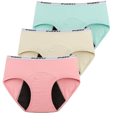 Innersy Teen Girls Knickers Menstrual Underwear Cotton Leak Proof Period Pants Pack Of 3 Buy