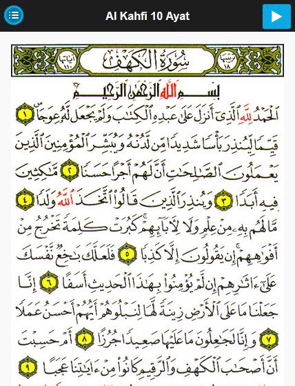 Surat Al Kahfi Ayat 1 10 Tafsir Bacaan Dan Terjemahan Qs Surat