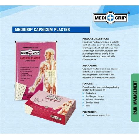 Medigrip Pain Relief Capsicum Plaster Box Of 100 Plasters Buy Online