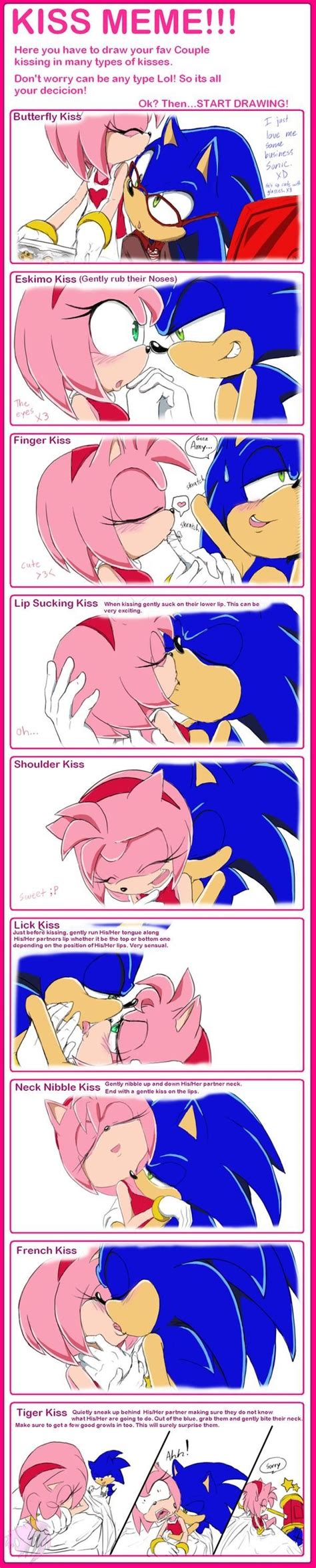 Kiss Meme Sonamy By Ahaaha On Deviantart Sonic And Amy Sonic The Best Porn Website