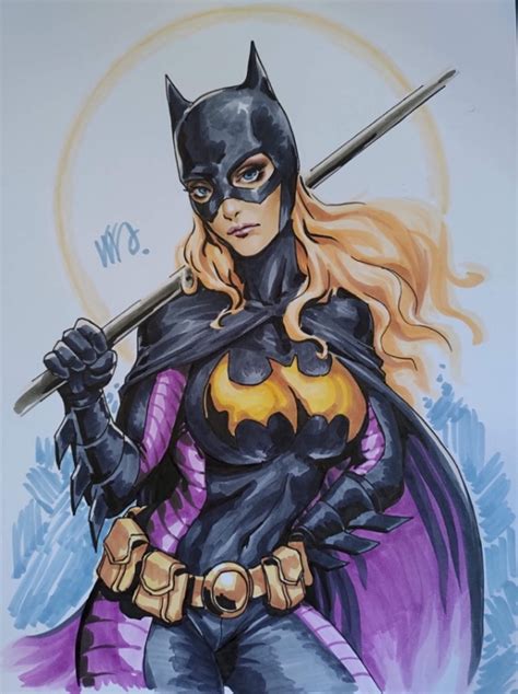 Batgirl Stephanie Brown In Chris Bacon S My Art Collection Comic Art Gallery Room