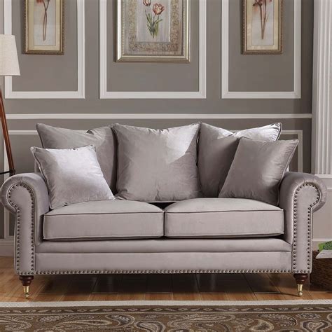 Hampton 2 Seater Grey Sofa Sofa Modern Sofa