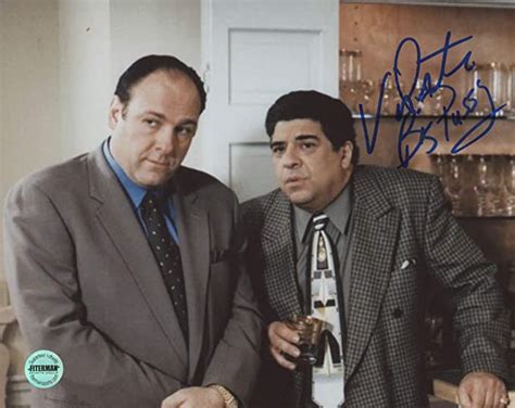 vincent pastore signed the sopranos big pussy 8x10 photo w james gandolfini at amazon s