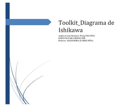 Toolkit Diagrama De Ishikawa Toolkit Diagrama De Ishikawa Andrea