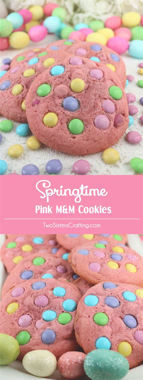Springtime Pink Mandm Cookies Two Sisters