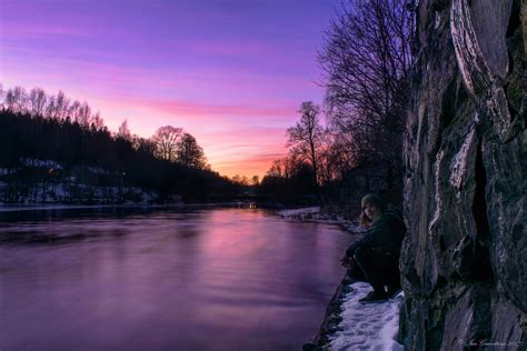 Wallpaper Sunset February Landscape Abstract Purple Photographer