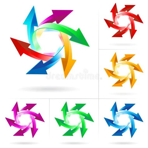 Set Of Arrow Circles Stock Vector Illustration Of Movement 16756745