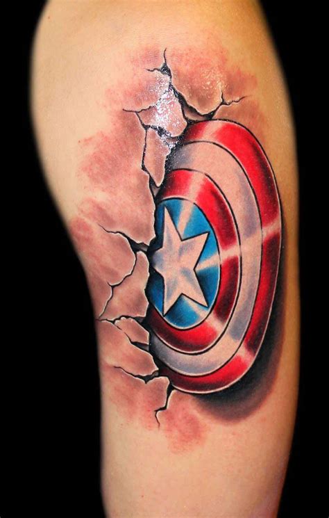 105 Captain America Tattoo Designs And Ideas For Marvel Superhero Fans