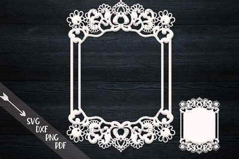 In other cases, to make a gift or a sign, we would like to transform a photo into a cut sheet with a particular silhouette. Wedding Photo Frame Laser paper cut template svg dxf pdf ...